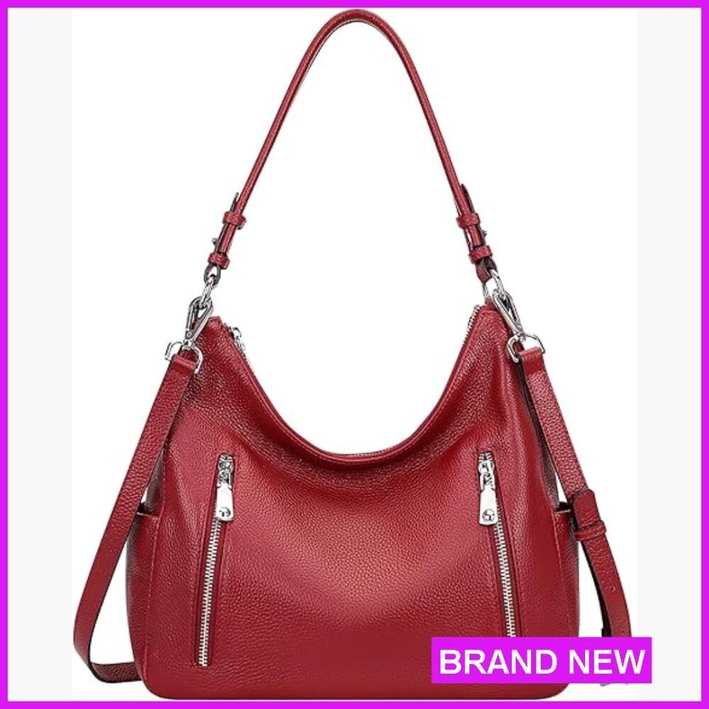 Genuine Leather Hobo Shoulder Bag Crossbody Casual Fashion Handbag Women